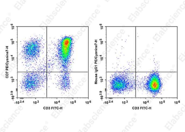 PE/Cyanine7 Anti-Human CD7 Antibody[HIT7] (E-AB-F1315H)