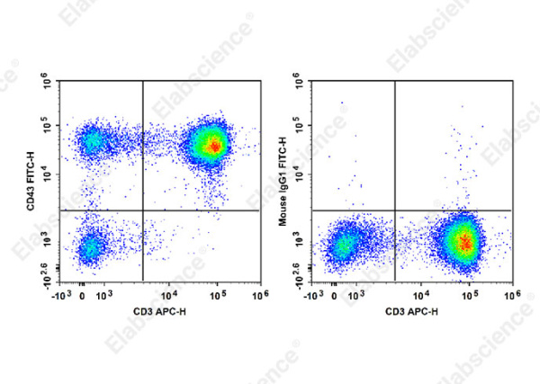 FITC Anti-Human CD43 Antibody[HI161] (E-AB-F1328C)