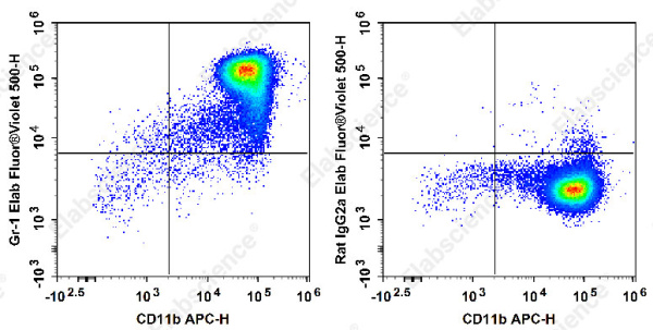 Elab Fluor® Violet 500 Anti-Mouse Ly-6G/Ly-6C (Gr-1) Antibody[RB6-8C5] (E-AB-F1120UR)