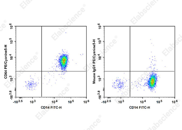 PE/Cyanine5 Anti-Human CD64 Antibody[10.1] (E-AB-F1082G)